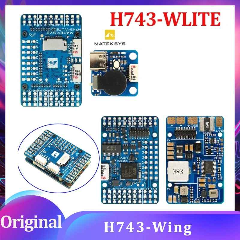 

MATEK System H743-WLITE H743-Wing Flight Controller Built-in OSD 2-6S LiPo Lite ArduPilot INAV for RC FPV Drone instead F765-WSE