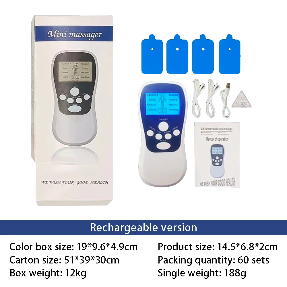 New Arrival Silicone EMS TENS Digital Meridian Therapeutic Massager Machine