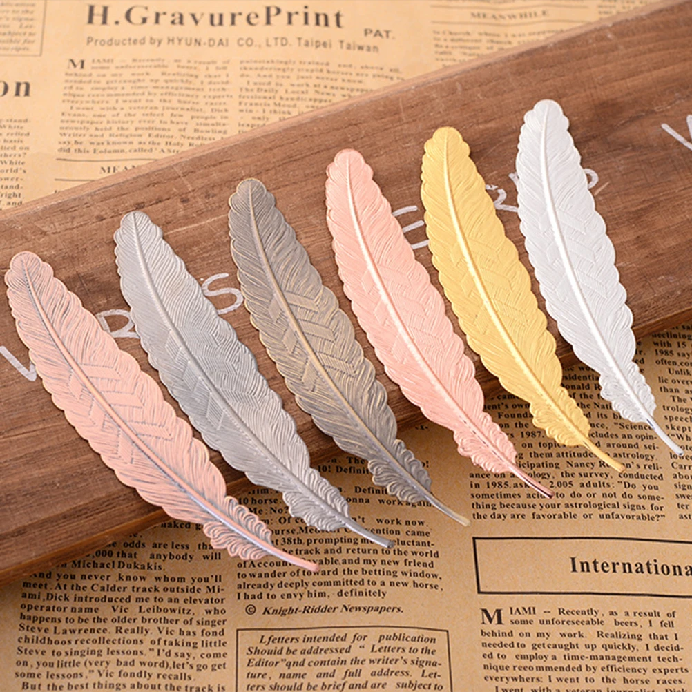 5 قطعة الإشارات المرجعية المعدنية بلوم المرجعية النحاس المضادة للصدأ المحمولة متعددة الوظائف كتاب الديكور هدية ل