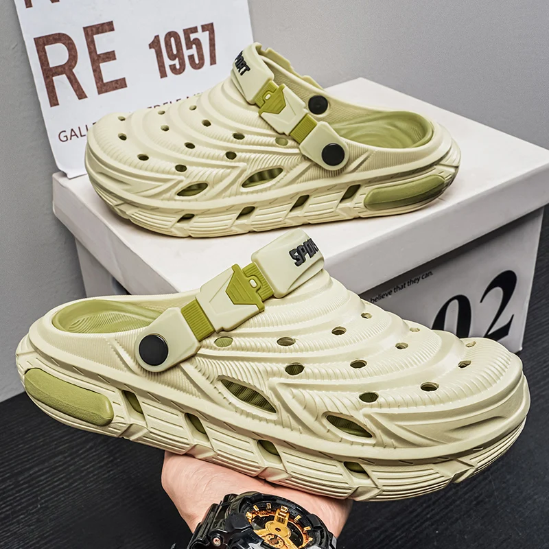 

Men's and Women's Couple Style Closed-Toe Slippers, Summer Casual Sandals for Outdoor Wear, Odor-Resistant Sports Casual Beach Slippers