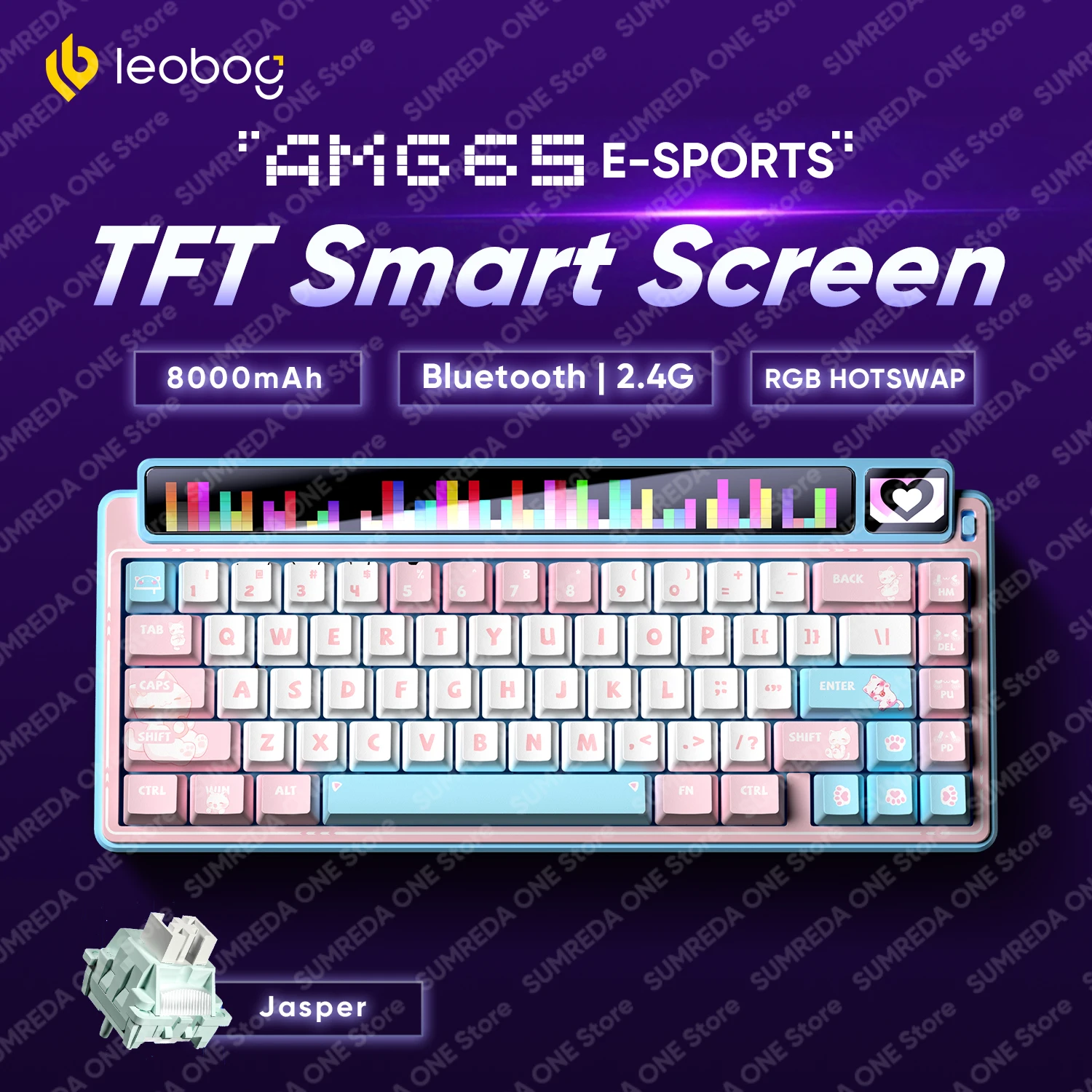 LEOBOG AMG65 メカニカルキーボード TFT LED スクリーン RGB ホット