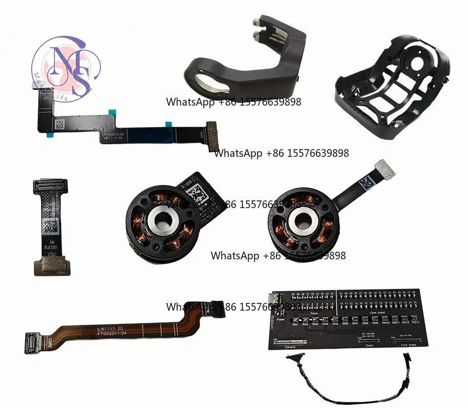 ZOCI-FOR Gimbal Yaw Roll Bracket & Pitch Yaw Motor, PTZ Flat Cable Rubber Damper Drone Repair Spare Parts