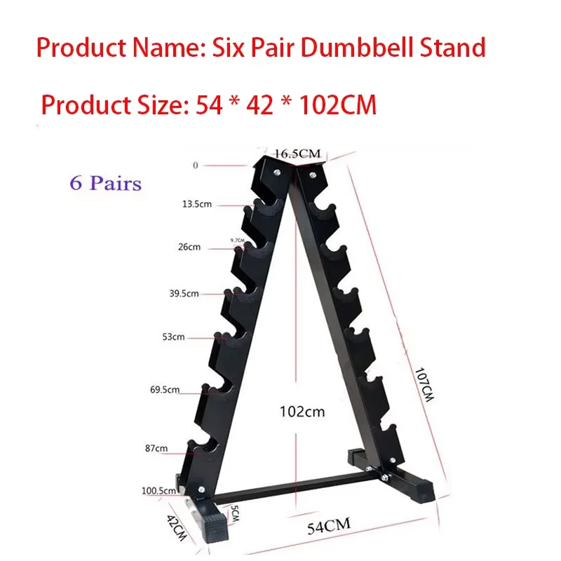 ชั้นวางดัมเบลเหล็กทรงสามเหลี่ยม 10 ชั้นอเนกประสงค์ อุปกรณ์ฟิตเนสแบบพกพา