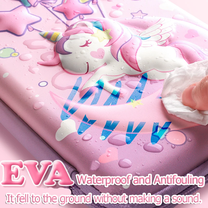 3D Large Capacity Unicorn Pencil Case Kawaii Cute Pen Box Bag Pouch Back to School Supplies Organizer Korean Japanese Stationery