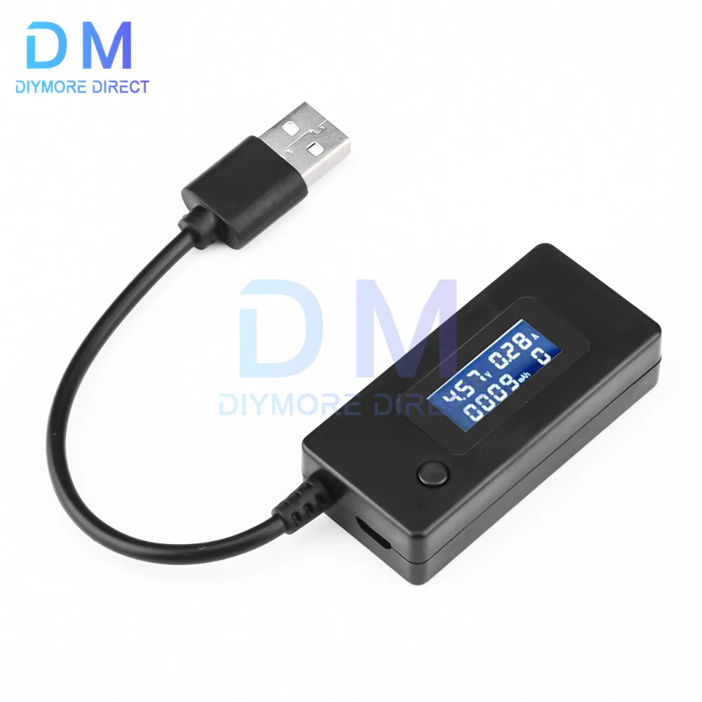 LCD Backlight USB Current Voltage Charging Capacity Tester Meter Charger Doctor Voltmeter Ammeter Monitor Detector Mobile Phone