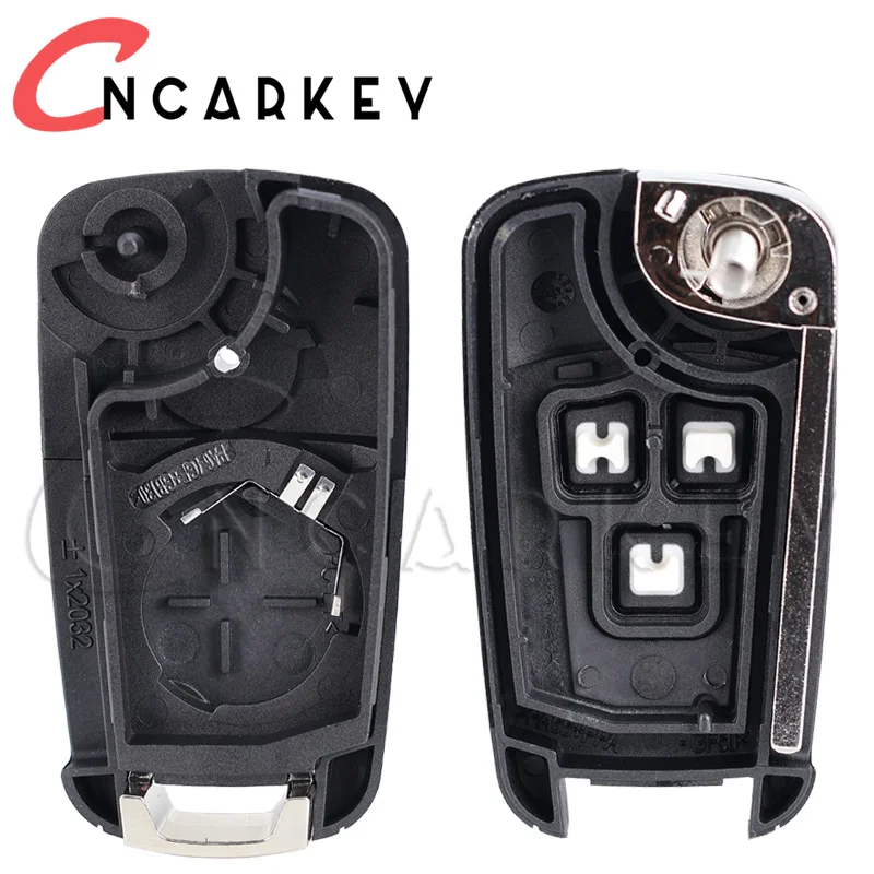 Capa chave do carro 2 3 botões flip dobrável caso chave remota para opel vauxhall corsa astra vectra zafira omega hu100 lâmina sem cortes