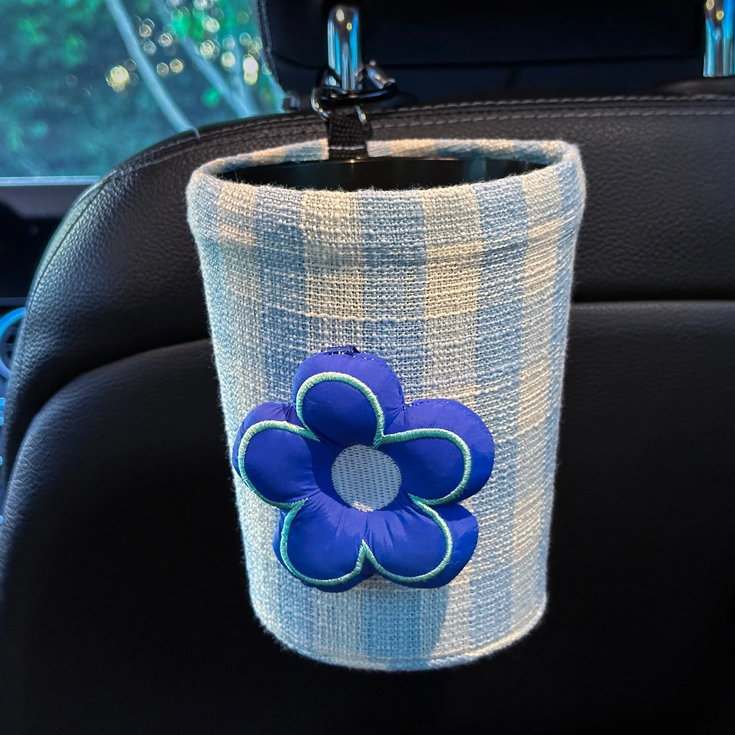 العالمي سيارة كيس النفايات المقعد الخلفي مسند الرأس القمامة القمامة سلة المهملات لطيف فتاة سيارة الأنسجة صندوق مظلة تخزين دلو #4