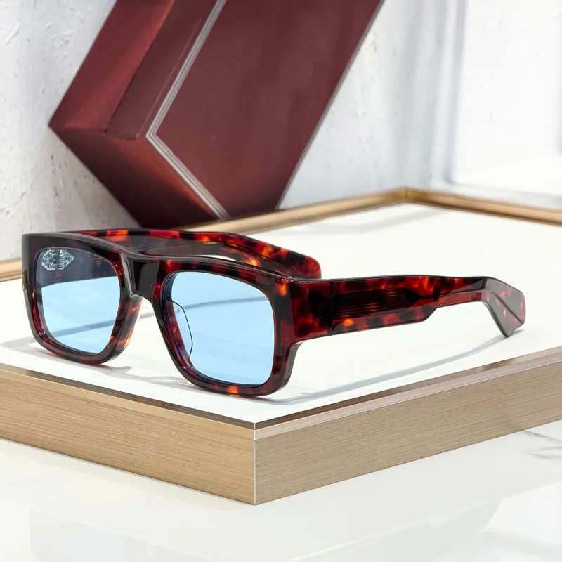 Donat Square Handmade Quality Classical Designer Prescription Sunglasses Men Thick Acetate Women UV400 High Eyeglasses with Case