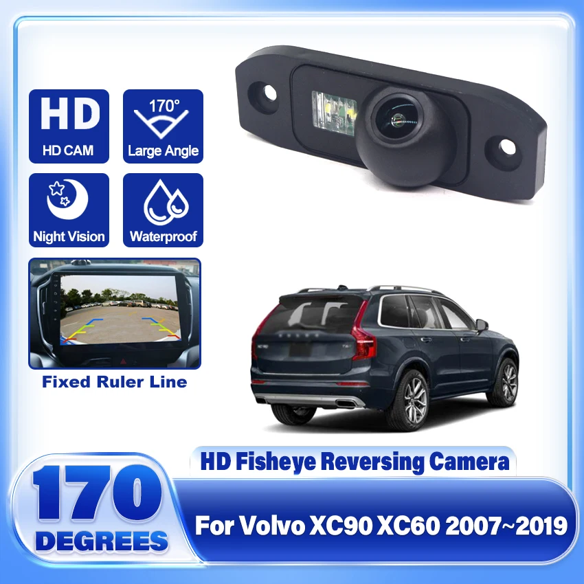 

Камера заднего вида рыбий глаз с ночным видением CCD Full HD для Volvo XC90 XC60 2007 ~ 2014 2015 2016 2017 2018 2019 автомобильный монитор