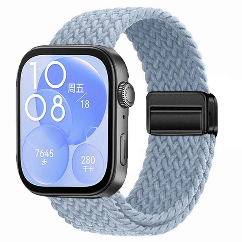 Magnetic Buckle Strap for Huawei Watch Fit 4/3 Nylon Loop Bracelet Correa for Huawei Watch Fit 4 pro Metal interface Wristband
