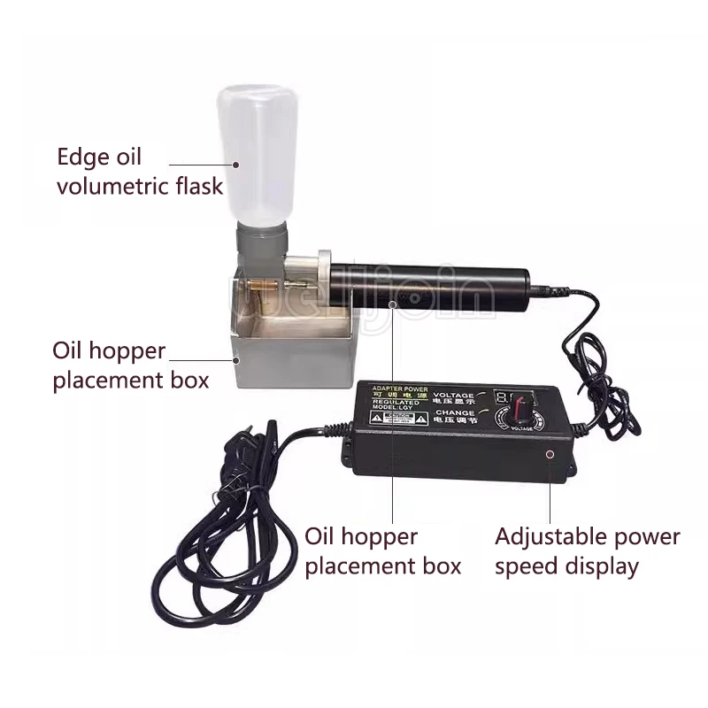 AC 100-240V Handheld Oil Edger Electric Leather Edge Oil Box Manual Finished Leather Products Side Oil Tool 120W