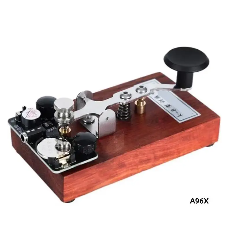 

K-8 Hand Manual Training Key CW Morse Code Keyer Shortwave Sound And Light Practice Board Training Board