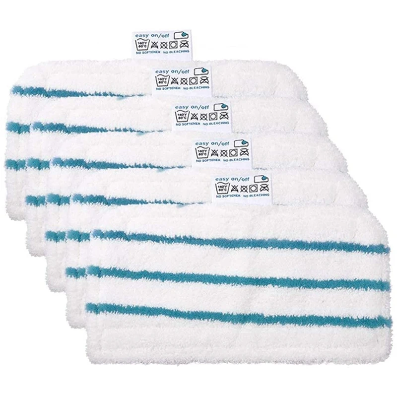 Washable Microfiber Steam-Mop Cleaning Pads Compatible For All Black+Decker Steam Mops, SM1600, SM1610, SM1620 5 Pack