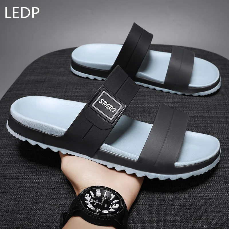 Slippers for Men Wear-Resistant Non-slip Fashion Breathable Trendy All-match Comfortable Waterproof Platform Shoes Summer Main