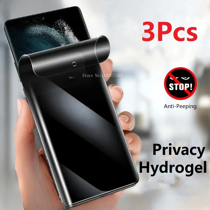 3Pcs Anti-Spy Privacy Hydrogel Film on Xiaomi Redmi Note 13 12 11 10 Pro 9 8 Plus 5G Water-Resistant on Redmi 10C 10 9A 9C 11S