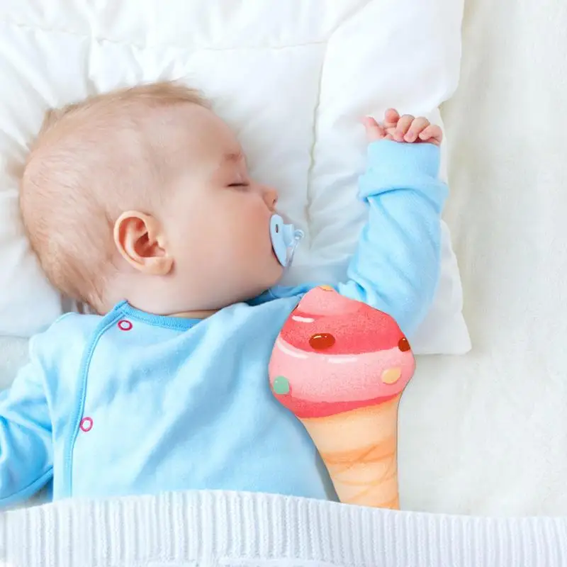 Ice Cream Cone Plush พิมพ์ไอศกรีมตุ๊กตาของเล่นตุ๊กตานุ่ม Snuggling การ์ตูนตุ๊กตาเด็ก Sleeping Companion สําหรับผู้หญิง