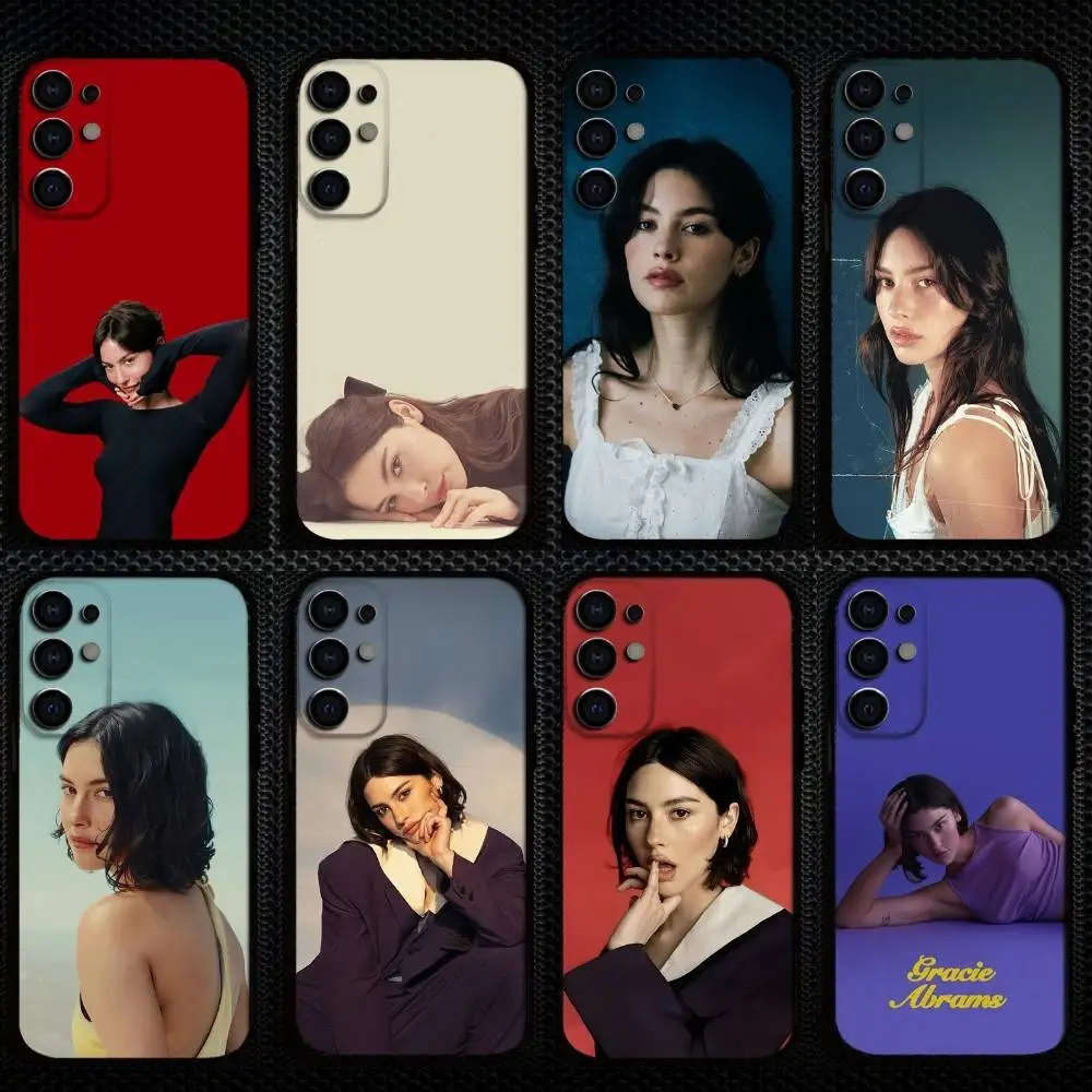 

G-Gracie A-Abrams Phone Case For Samsung S25,S24,S23,S22,S21,S20,Plus,Fe,Lite,Others Soft Black Cover