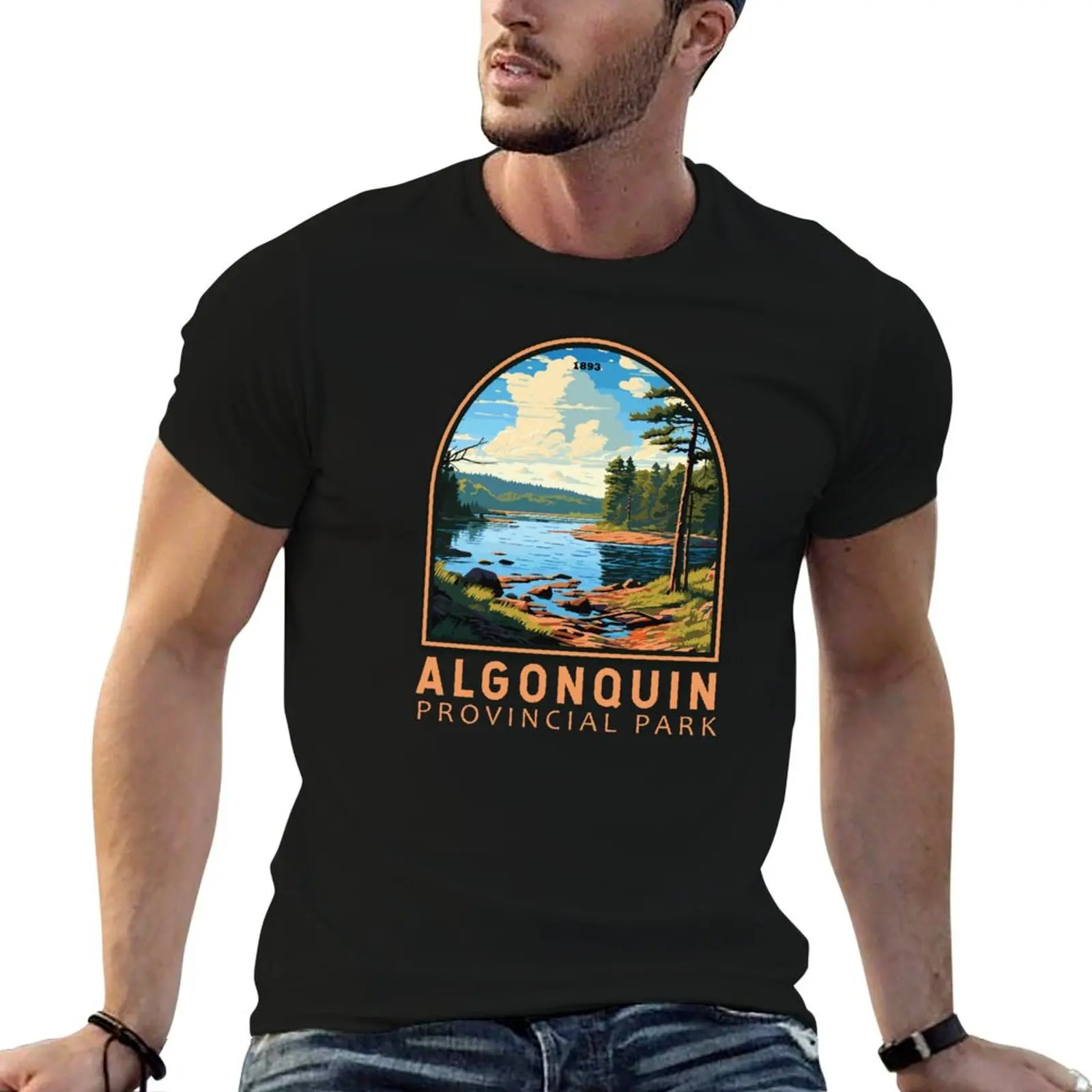 Algonquin Provincial Park Emblem T-Shirt Novelty Graphic Tee Shirt