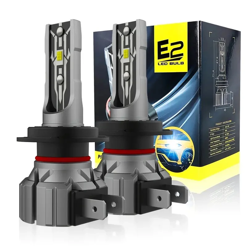2pcs H7 PX26d Led Headlight Canbus No Error Powerful Auto Light Car Turbo Diode Bulb White Moto Fog Lamp 12V No Adapter Required