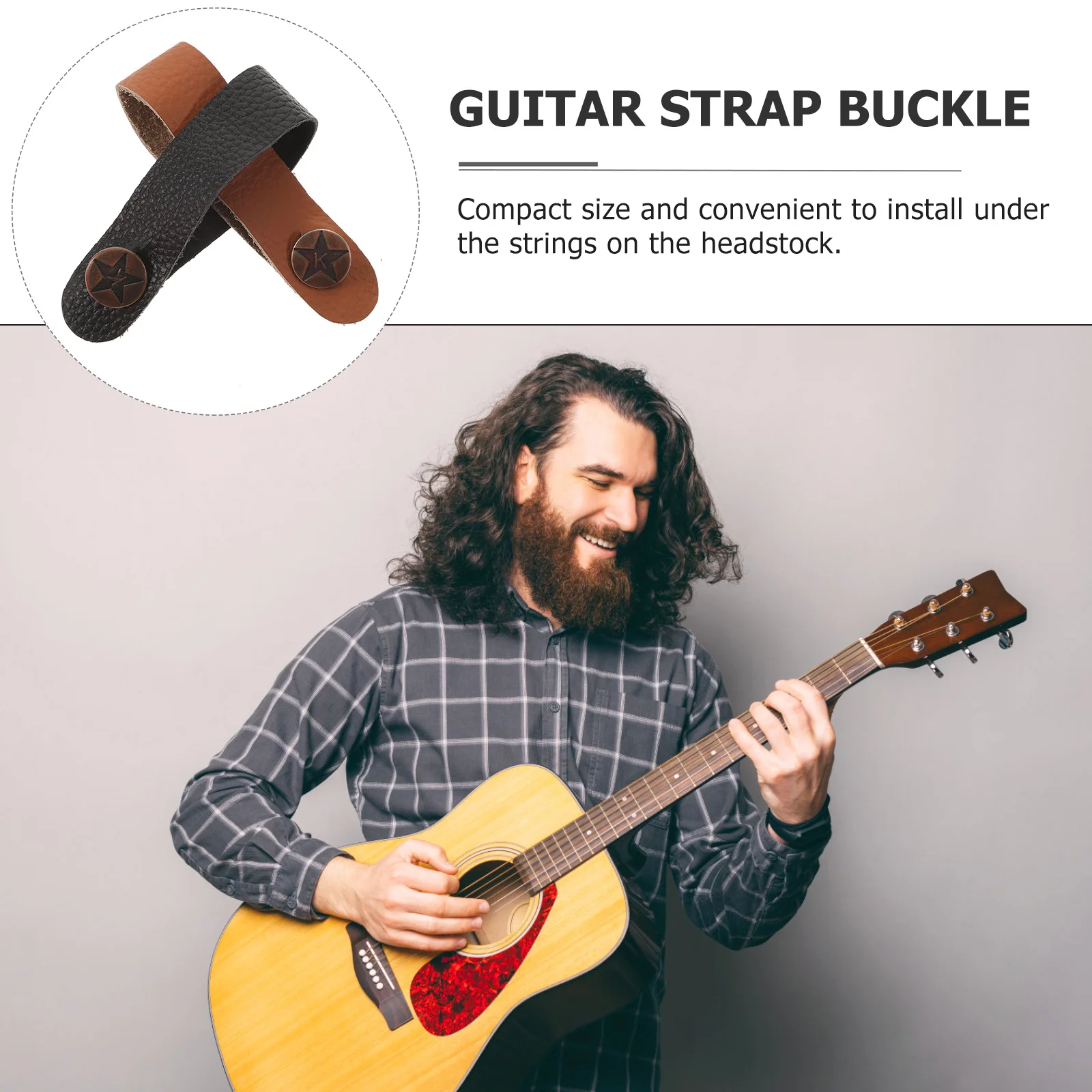 

2pcs Neck Tie Premium Headstock Strap Hook For Acoustic Electric Guitar Replacement Guitar Strap Button Accessory