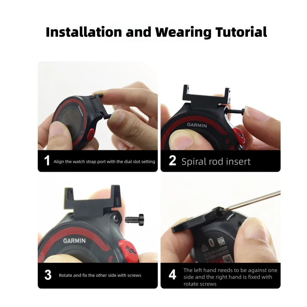 สายนาฬิกาสําหรับนาฬิกา Garmin 235 หัวเข็มขัดโลหะ QUICK RELEASE Sweatproof ทนทานซิลิโคนสมาร์ทสายนาฬิกาผู้ชายผู้หญิง