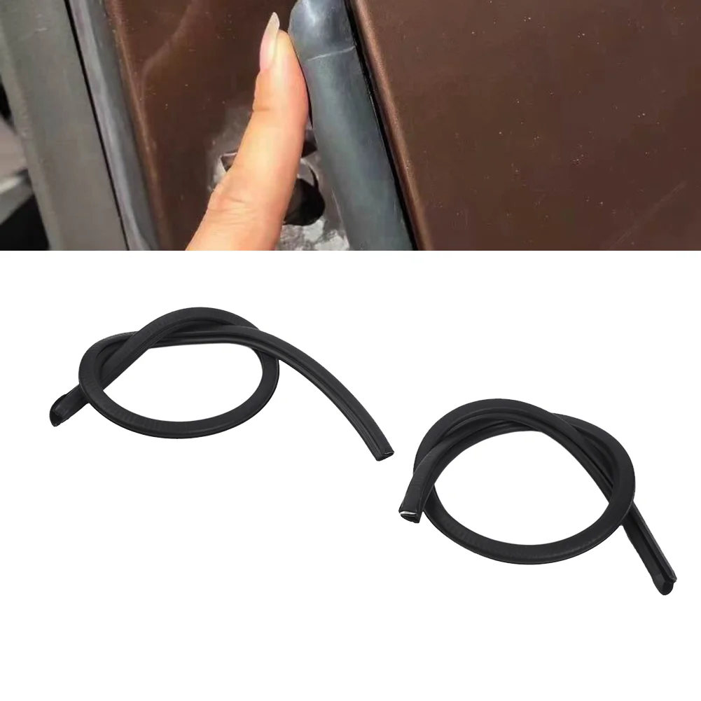 2Pcs B Pillar Car Door Seal Strip Set Rubber Sealing Strips Kit Trim Windproof Automotive Seal Strip Automotive Accessories