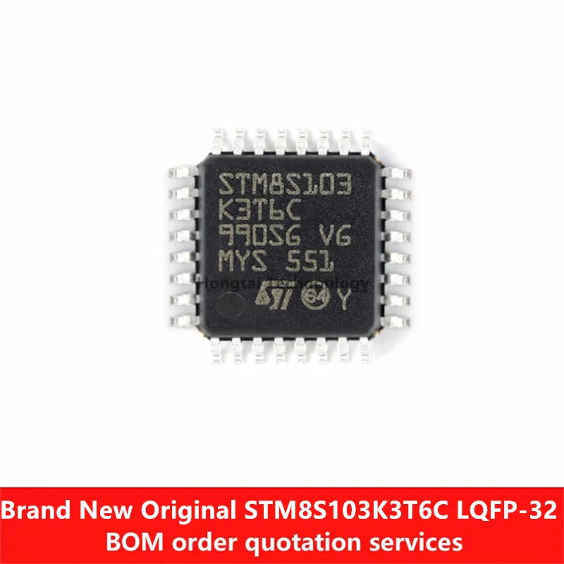 New Original STM8S103K3T6C LQFP-32 16MHz/8KB Flash/8-bit Microcontrollers-MCUs