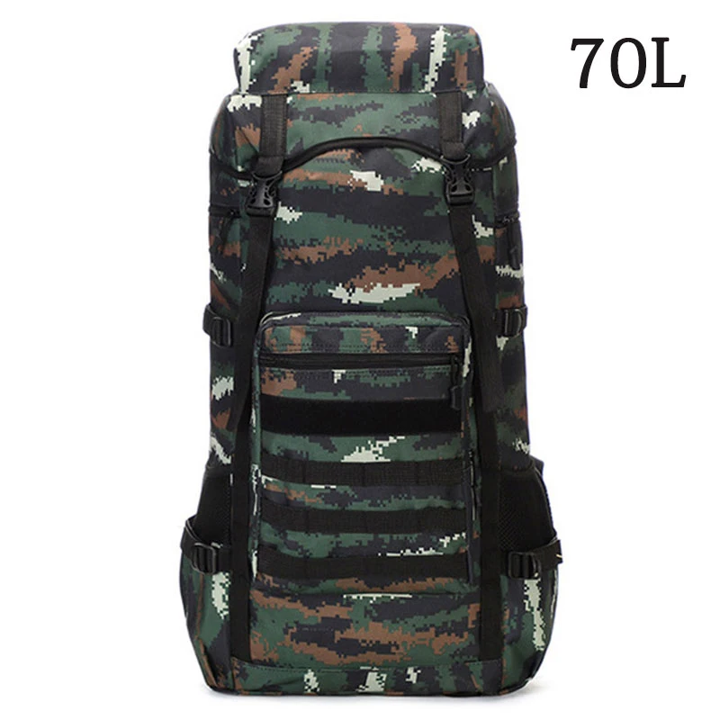 70L Outdoor Backpack Adult Waterproof Climbing Sports Bag Camp Hiking Backpacks Self-Driving Travel Ultralight Rucksack X385D