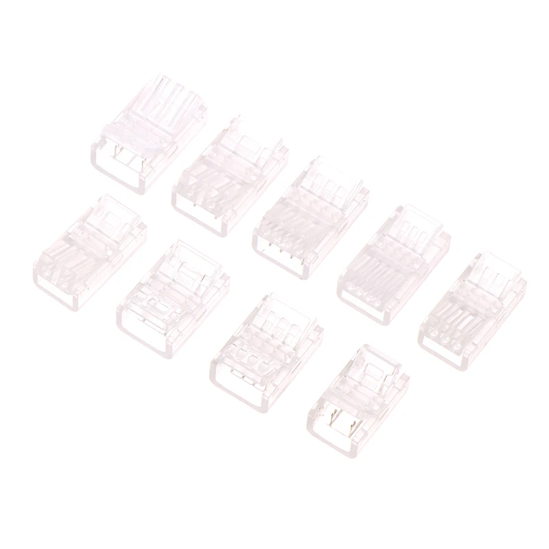 COB LED Strip Connector Fast Connectors For 2 4 Pin 8/10MM SMD COB 5050 2835 Single Color LED Tape Solderless Mini Buckl Wire