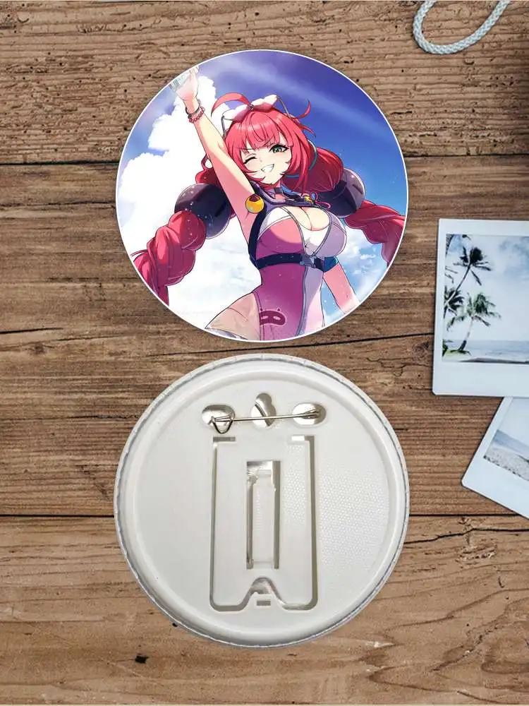 Ukinami Yuzuha Zenless Zone Zero Game Anime Character Soft Button Badge Brooch anchor Peripherals Pin TinplateCute Clothes Lover