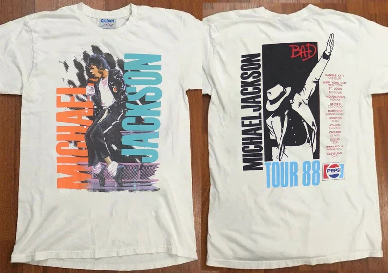 Michael Jackson Bad Tour 1988 T-Shirt