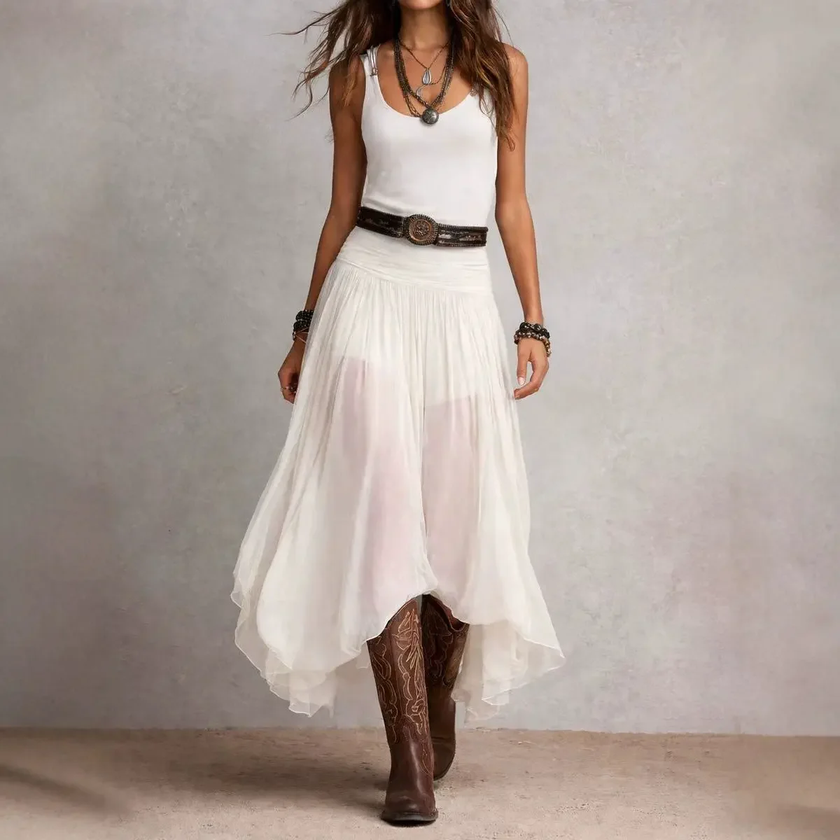 

2026 Summer Sling Long Dress Women Mesh Splicing High Waist Slim Fit Boho Dress Elegant Casual Vacation Party Maxi Dresses