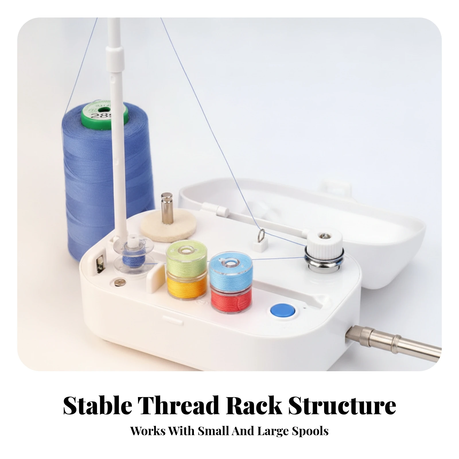 Tabletop Bobbin Winder High Speed Compact Thread Winding Machine Electric Bobbin Winder Plastic Housing