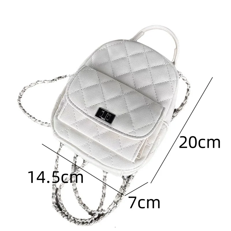 Advanced Backpacks Girl Backpacks New Fashion Small Fragrant Wind Rhombic Lattice Chain Bag High Capacity Leisure Handheld Bags