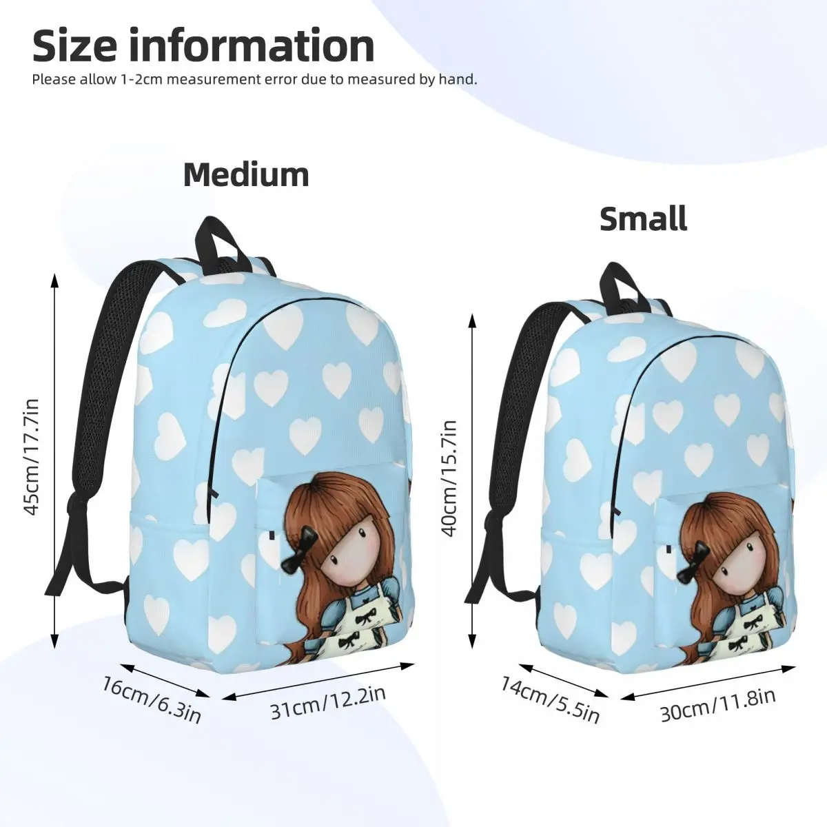 Santoros-Gorjuss Doll Toys Backpack Middle High College School Student Bookbag Men Women Daypack Outdoor