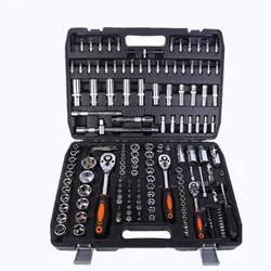 172Pcs/Ser Heavy Duty Mechanical Repair Socket Wrench Set Combination Toolbox Manual Tools Auto Repair