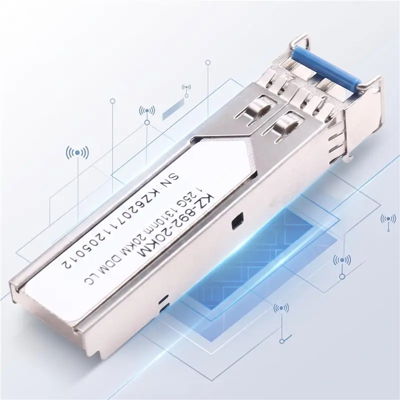 For Home  Single Mode 1.25G SFP Fiber Transceiver 2PCS 1.25G LC Module 1310Nm 20Km Gigabit Duplex Optical