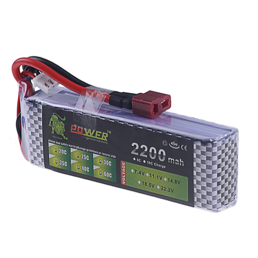 Akumulator LiPo 11.1V 2200mAh 3s 40C do helikoptera RC Quadcopter Samochody Samolot z wtyczką T JST XT30 XT60 Akumulator 3S 11.1v