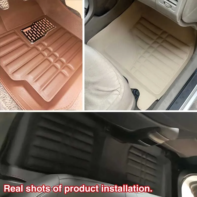 Accessories For Honda Fit Jazz 2009~2014 GE GG MK2 Car Foot Part Custom Floor Mat Waterproof Leather Panel Liner Carpet Interior