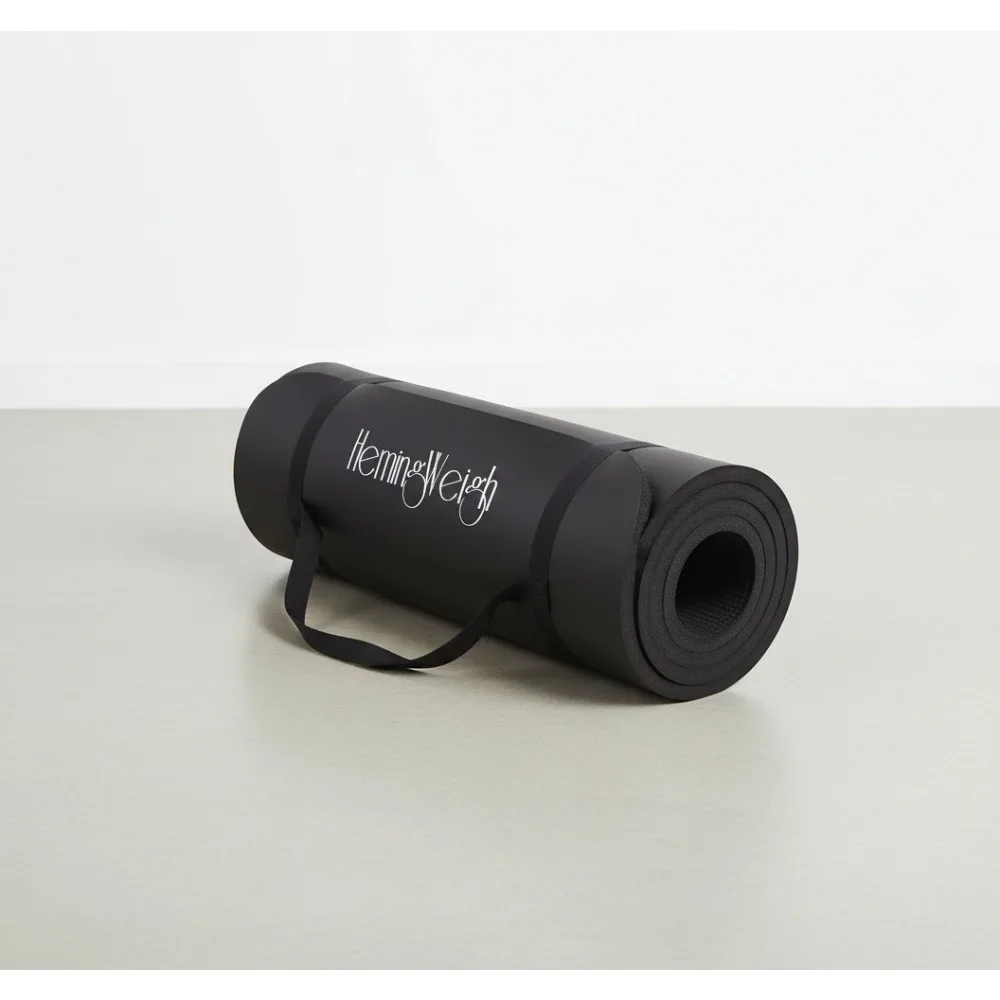 سجادة يوجا سميكة للغاية مقاس 1 بوصة غير قابلة للانزلاق - سجادة تمرين كبيرة مقاس 70 × 23 بوصة للتدريبات المنزلية والبيلاتس