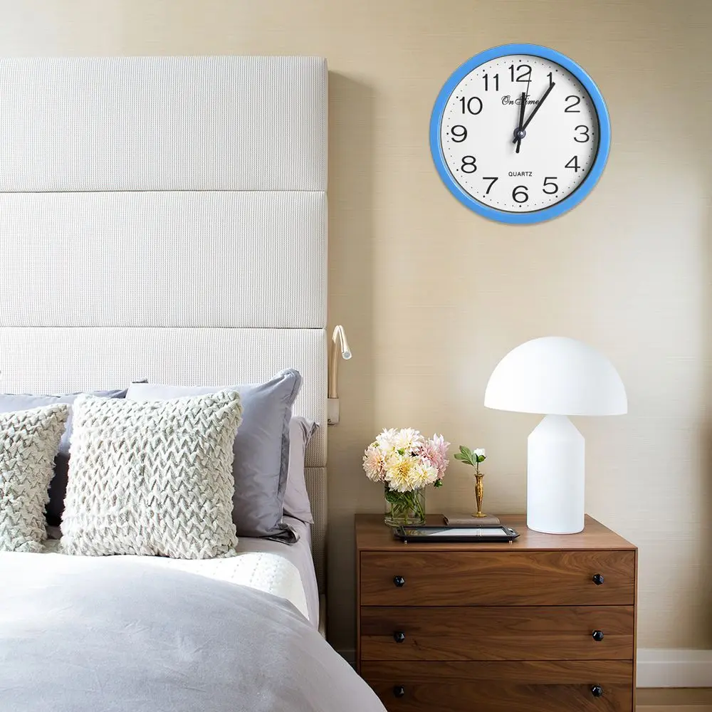 1 PC Modern Bedroom Kitchen Quartz Bell Sweep Second Movement Silent Wall Clock