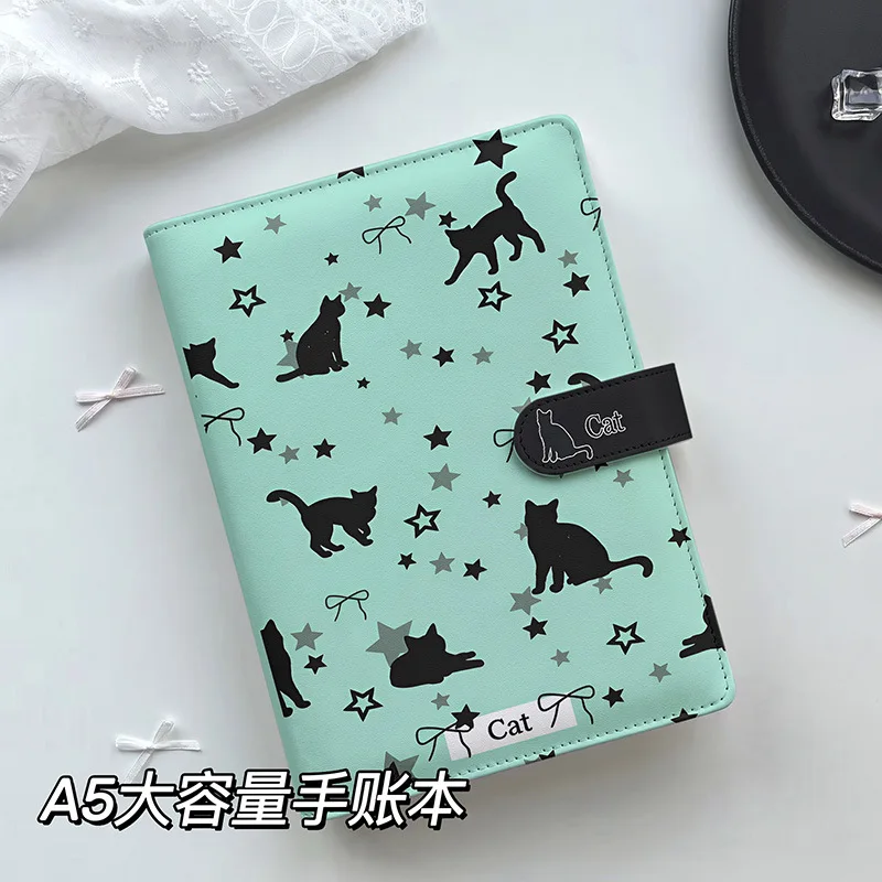 IFFVGX Kitten A5 Binder Photocard Holder Kpop Idol Photo Album PU Photocards Collect Book Cards Storage Álbum Para Fotografías