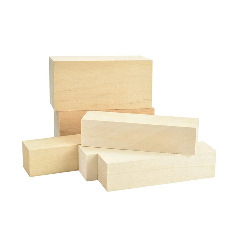 Basswood Carving Wood Natural Blanks Balsa Wood For Carving Wood Blocks Untreated Carving Block Carving Blanks For Craft