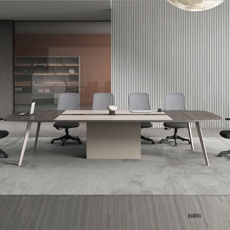 Multifunctional desk Training negotiation table Conference table Strip four-legged conference table