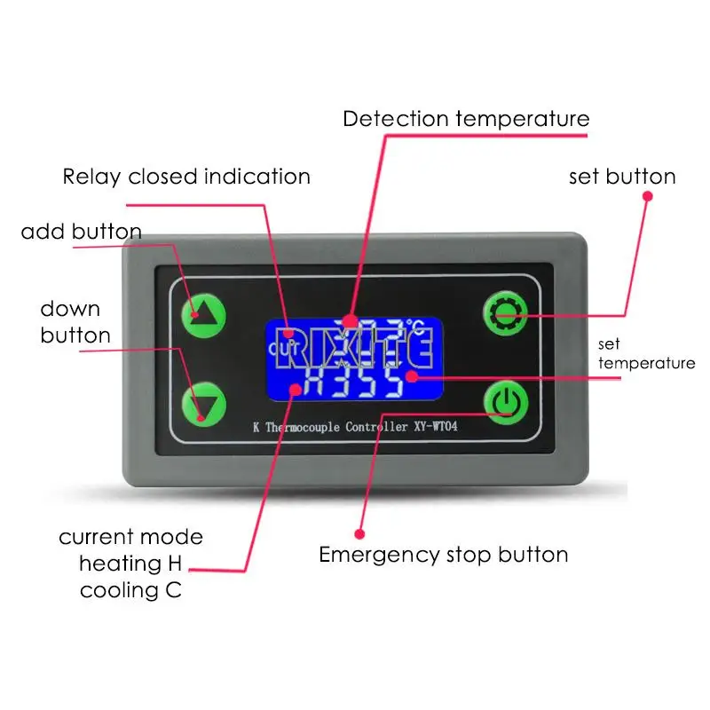 Imagem -02 - Controlador Remoto de Alta Temperatura Termostato Digital Termopar tipo k Wifi-99999 Graus Xy-wt04