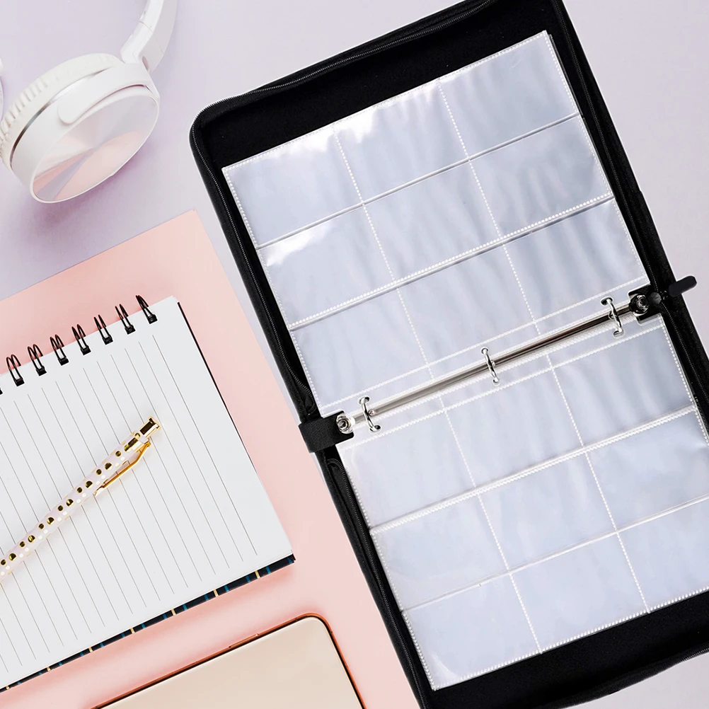 カードバインダーホルダー十分な収納透明ページ Pu Pp 素材ゲームスポーツフォトカードコレクションアルバムオーガナイザー