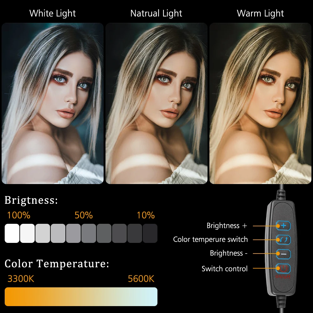 SH LED Video Panel Light Photography Lighting Lamp Kit For Photo Studio Live Shoot Youbube Streaming With Tripod Stand 4 colors