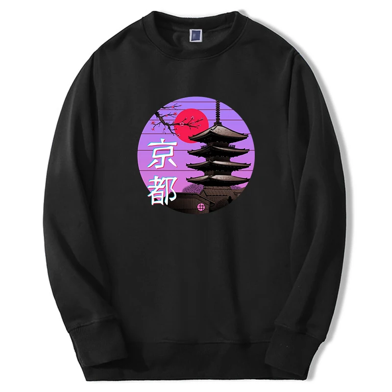 

Japanese Style Anime Hoodies For Adult Harajuku Vaporwave Tokyo Mens Sweatshirts Unisex New Round Neck Clothes Crewneck Hoodies