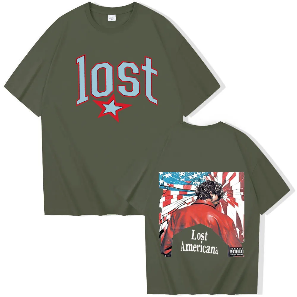 تي شيرت MGK Lost Americana Machine Gun Kelly تي شيرت Harajuku برقبة دائرية كاجوال هدية #3