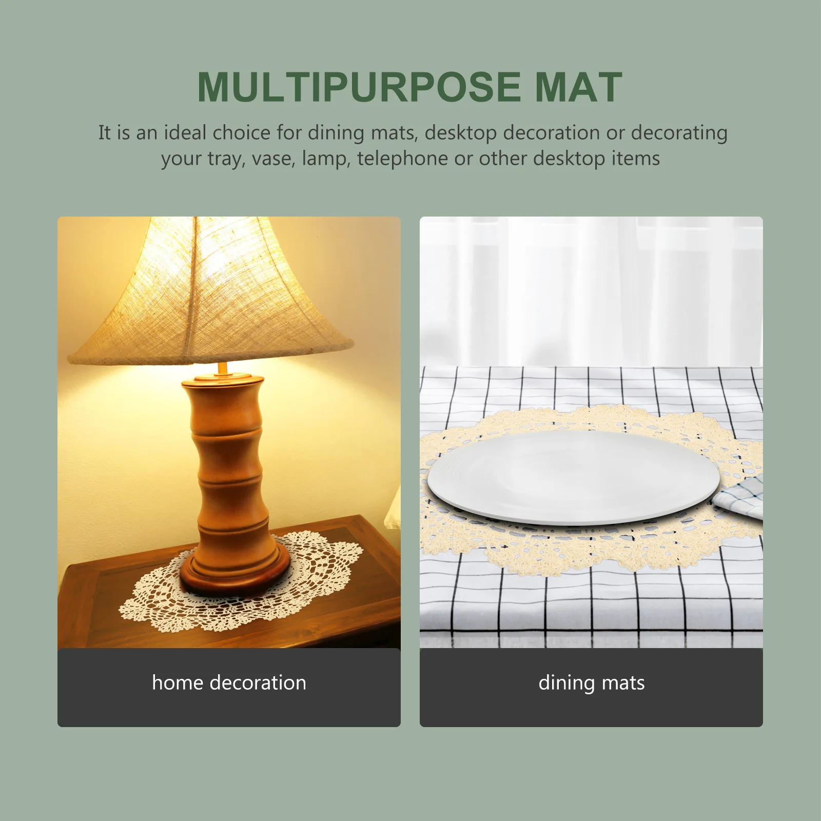 

Mat Rustic Placemat For Dining Table Farmhouse Home Wedding Decoration Craft Lace Table Farmhouse Placemat Pad